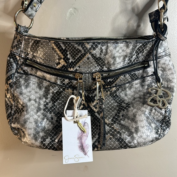 Jessica Simpson crossbody purse python / snake / reptile print - NEW WITH TAGS - Picture 2 of 6